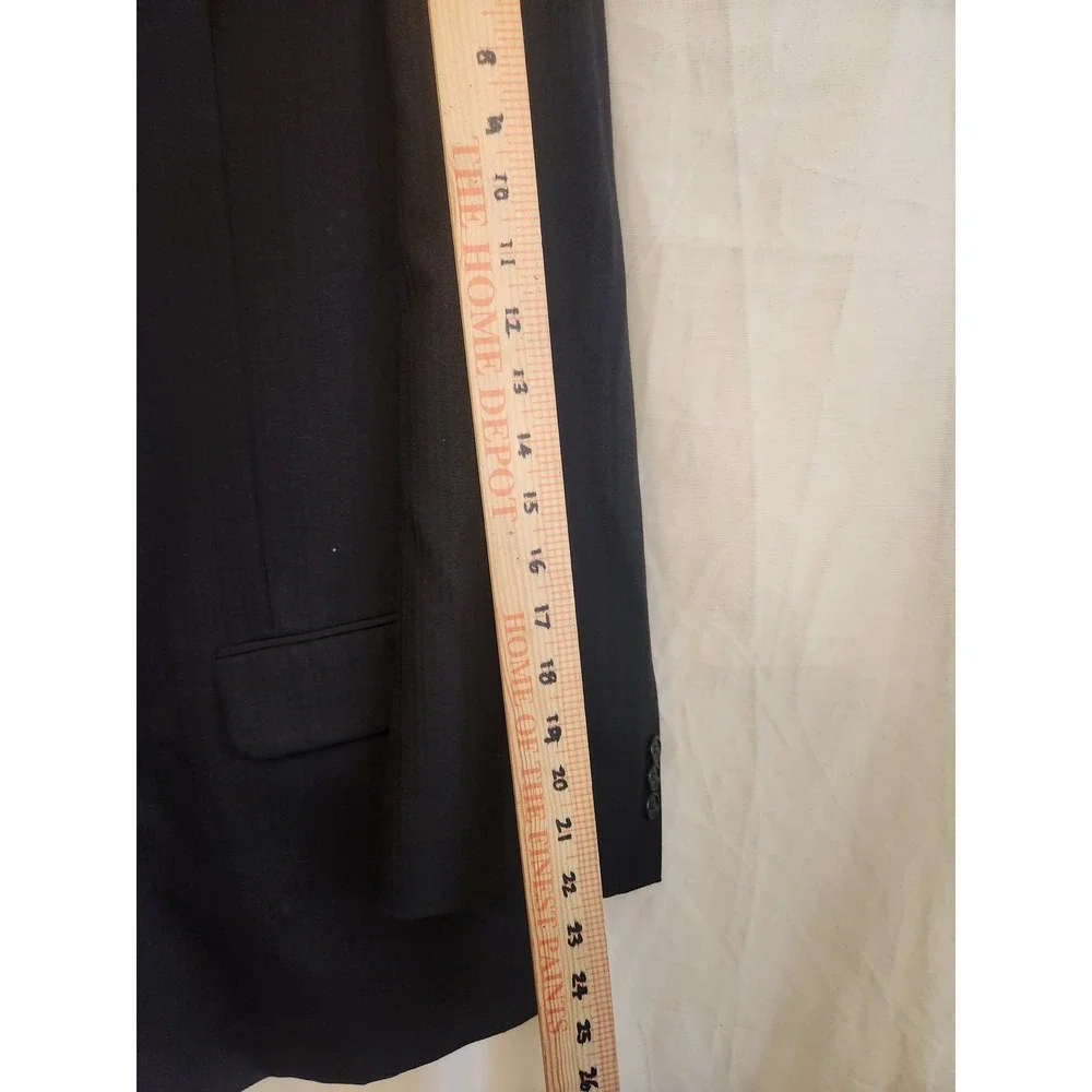 Dario Di Napoli Suit Jacket Mens 48L Gray Polyester Wool Stripe‎ Big & Tall USA